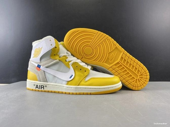 Reps LUCY White 1 Powder NRG Yellow-Cone AQ0818-149 Off-White Jordan x Air Dark 0806